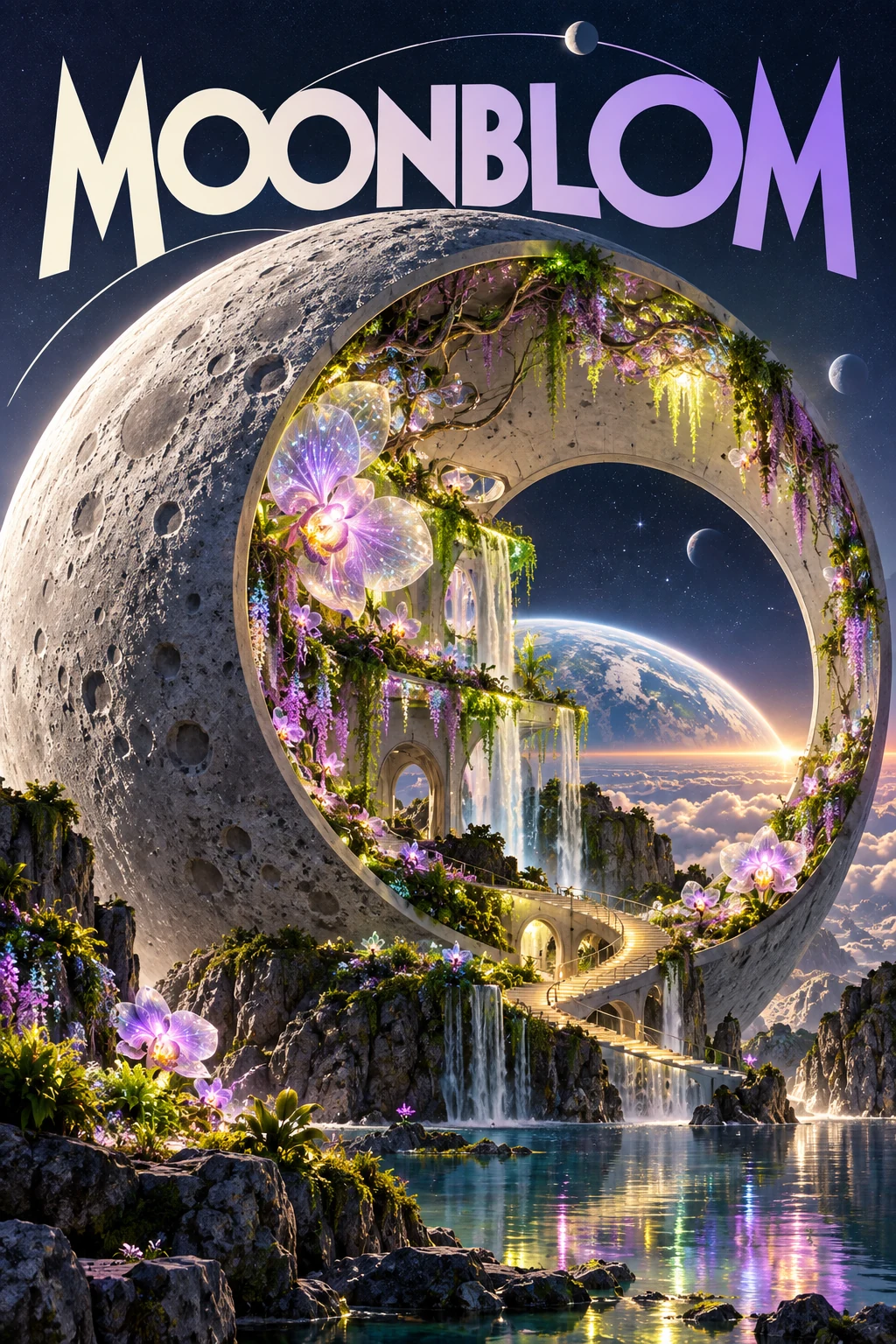 Moonbloom — a blooming garden inside the Moon
