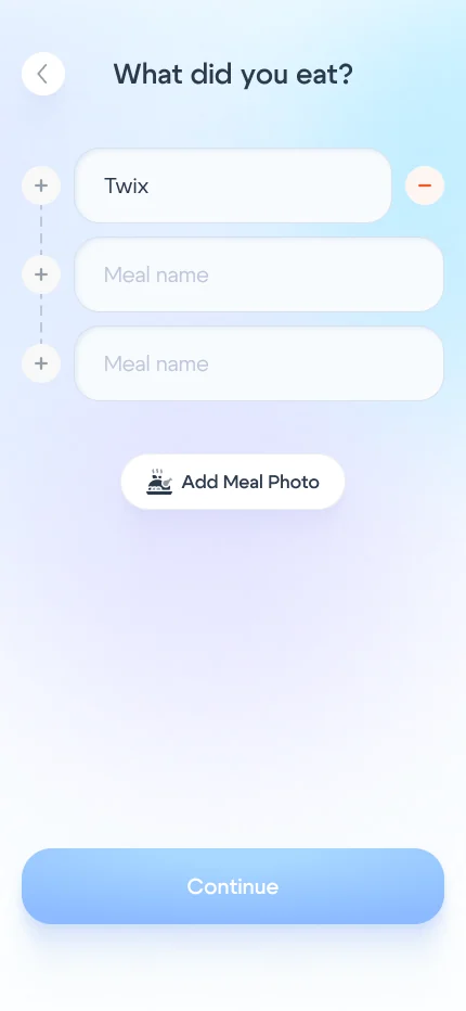 Adding foods