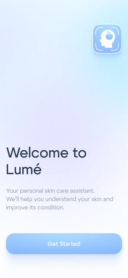 Lumé welcome screen