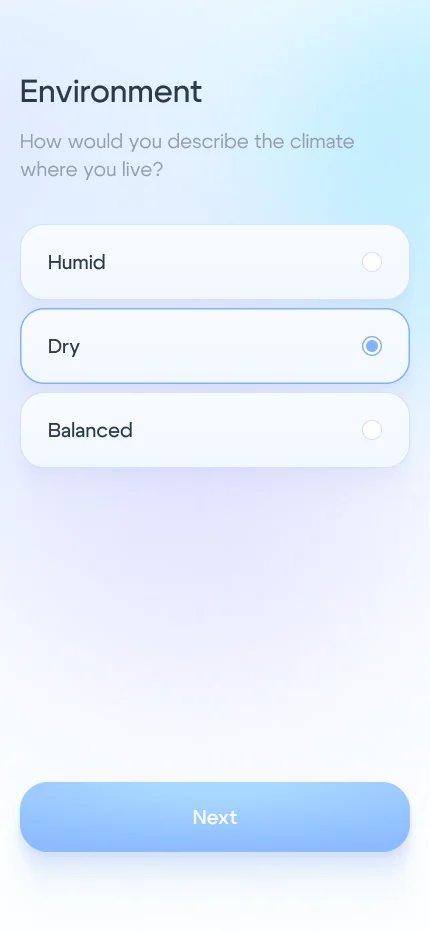 Onboarding screen 7: environment