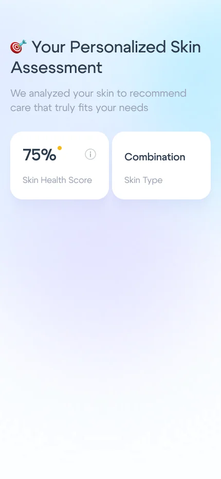 Onboarding screen 20: skin type