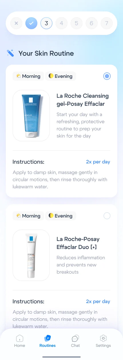 Lumé daily skin routine